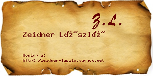 Zeidner László névjegykártya